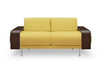 
Fabric & Hide leather details: Mustard fabric -  Brown leather