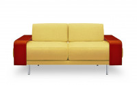 
Fabric & Hide leather details: Mustard fabric - Bulgarian Red leather