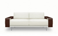 
Fabric & Hide leather details: White fabric -  Brown leather