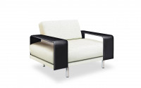 
Fabric & Hide leather details: White fabric - Black leather