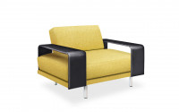 
Fabric & Hide leather details: Mustard fabric - Black leather