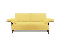 
Fabric & Hide leather details: Mustard fabric -  Brown leather