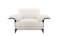 
Fabric & Hide leather details: White fabric - Black leather