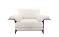 
Fabric & Hide leather details: White fabric -  Brown leather