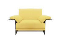
Fabric & Hide leather details: Mustard fabric - Black leather