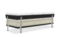 
Fabric & Hide leather details: White fabric - Black leather