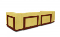 
Finishing combinations: Mahogany structure - Mustard  fabric