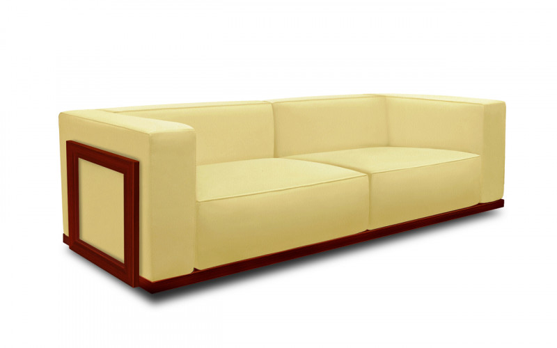 Isolabella Wood 3 Seater leather