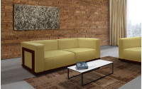 Isolabella Wood 3 Seater leather